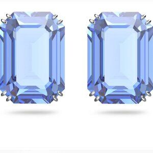 BRAND NEW! Swarovski MILLENIA Stud Earrings Blue Octogon AUTHENTIC